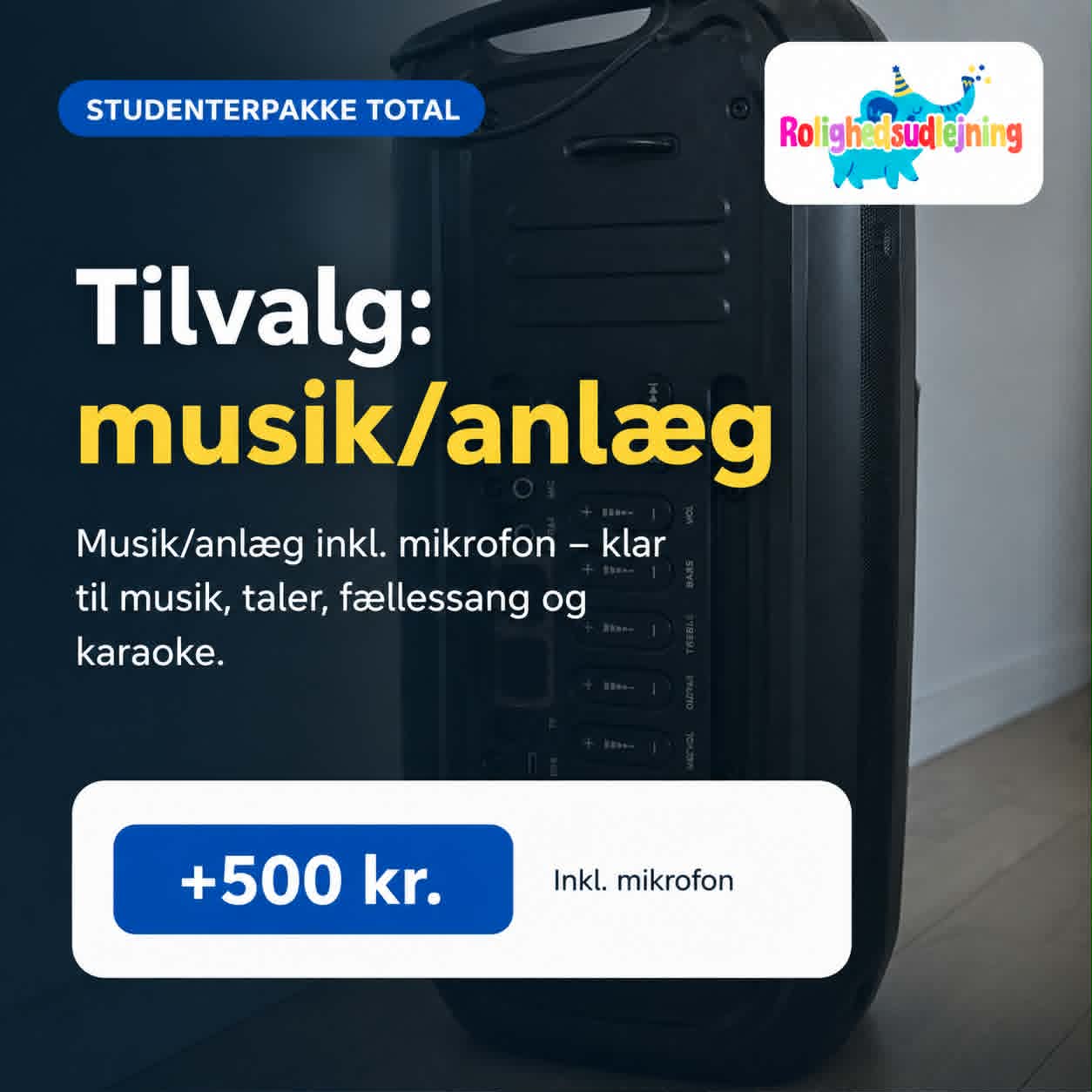 Musik og mikrofon til festtelt